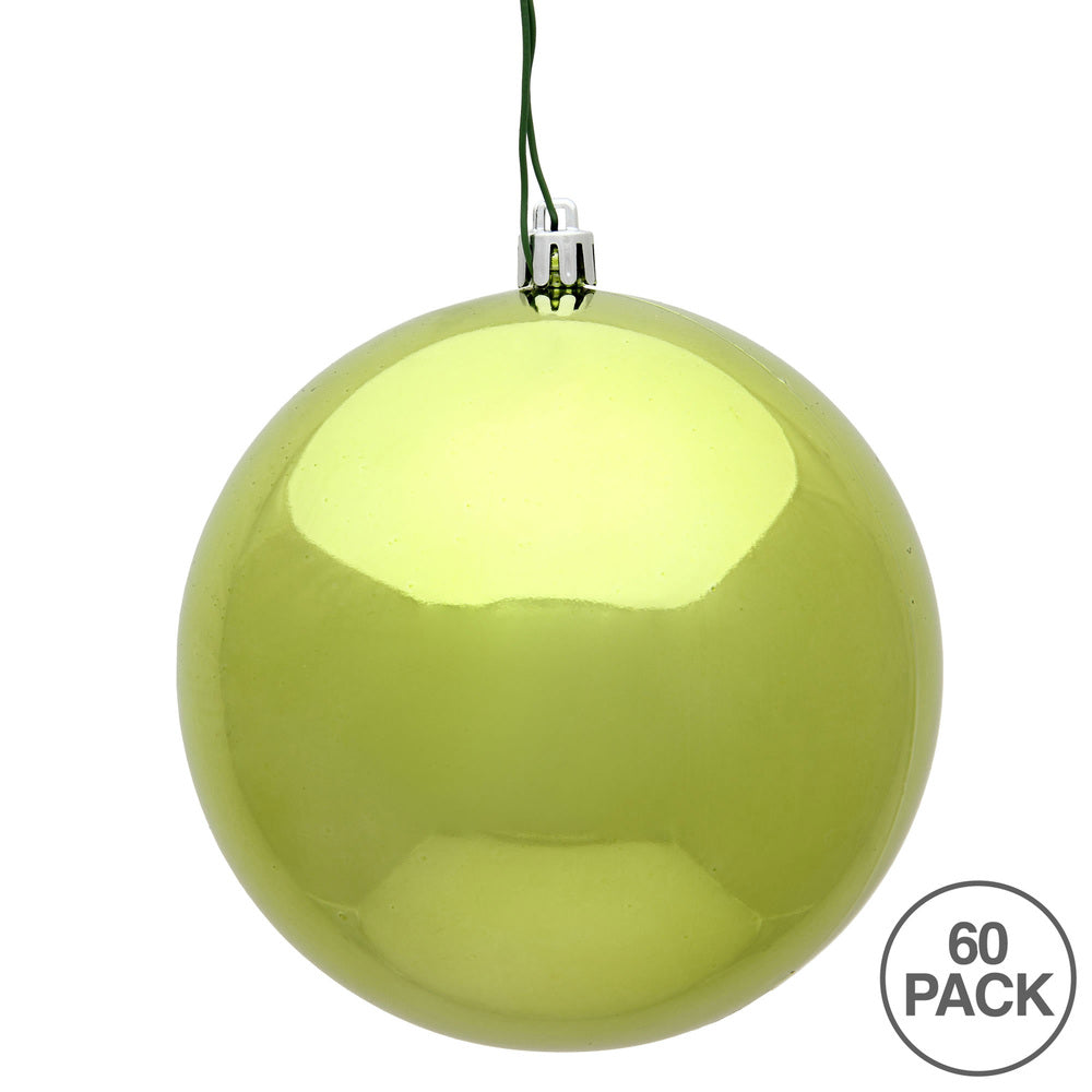 Vickerman 2.4" Lime Shiny Ball Ornament 60 per Box