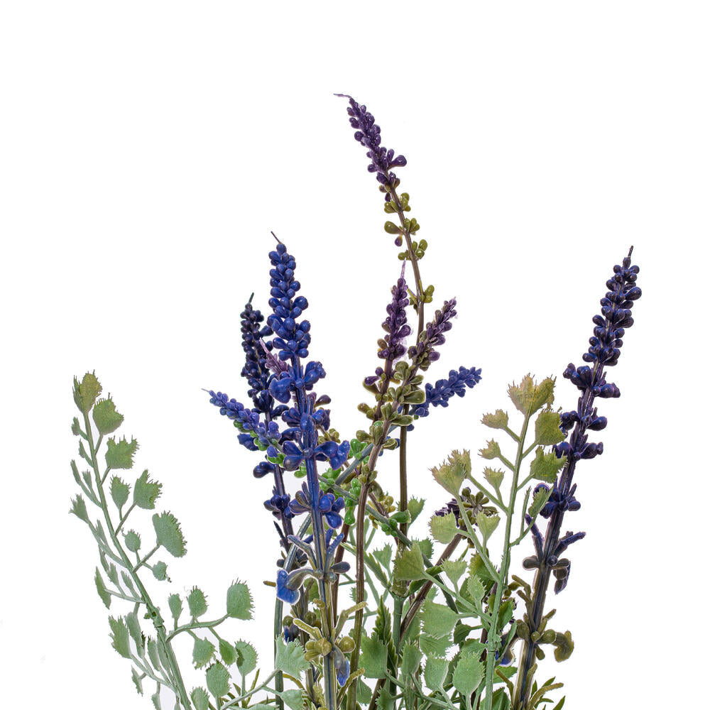 Vickerman 17.5" Artificial Lavender in Galvanized Pot.