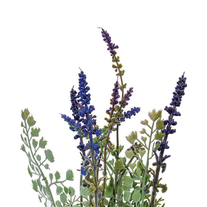 Vickerman 17.5" Artificial Lavender in Galvanized Pot.