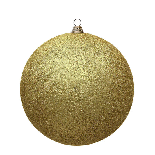 Vickerman 15.75" Gold Glitter Ball Ornament