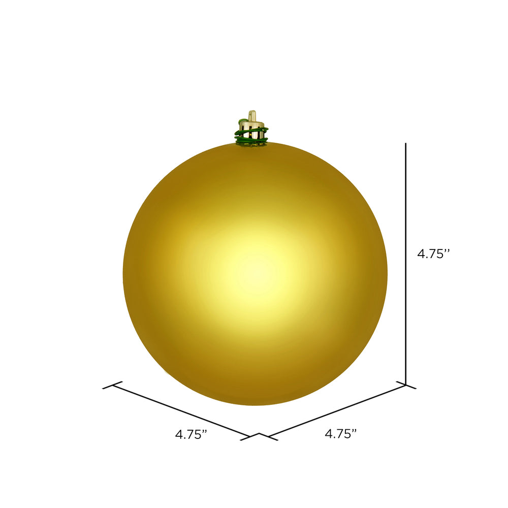 Vickerman 4.75" Medallion Shiny Ball Ornament 4 per Bag