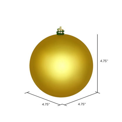 Vickerman 4.75" Medallion Shiny Ball Ornament 4 per Bag