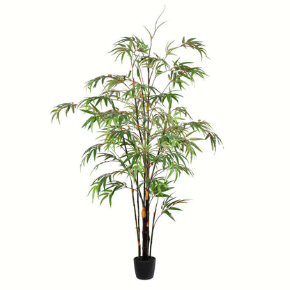Vickerman 5' Artificial Potted Black Japanese Bamboo Tree.