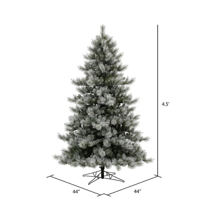 Vickerman 4.5' x 44" Flocked Cayce Pine Artificial Christmas Tree Unlit