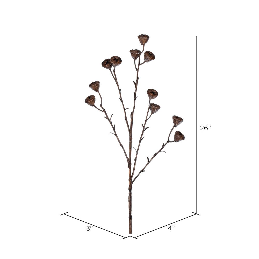 Vickerman 26" Artificial Brown Labill Spray. Includes 4 sprays per pack.