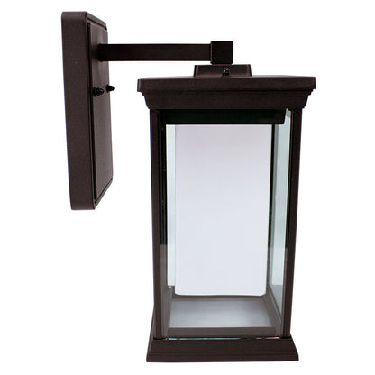 Westgate 14In N1 LED Outdoor Lantern Wall Sconce 20W 30/40/50K Frosted Lens Orb Photocell , Outdoor Lighting, 20W, 850 Lumens, 30K/40K/50K, Orb Finish