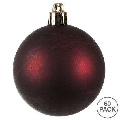 Vickerman 2.4" Wine Matte Ball Ornament 60 per Box