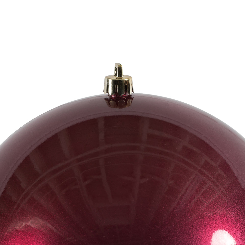 Vickerman 6" Berry Red Candy Ball Ornament 4 per Bag