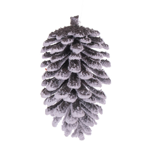 Vickerman 5" Snowy Glitter Pinecone Ornament 4 per bag.