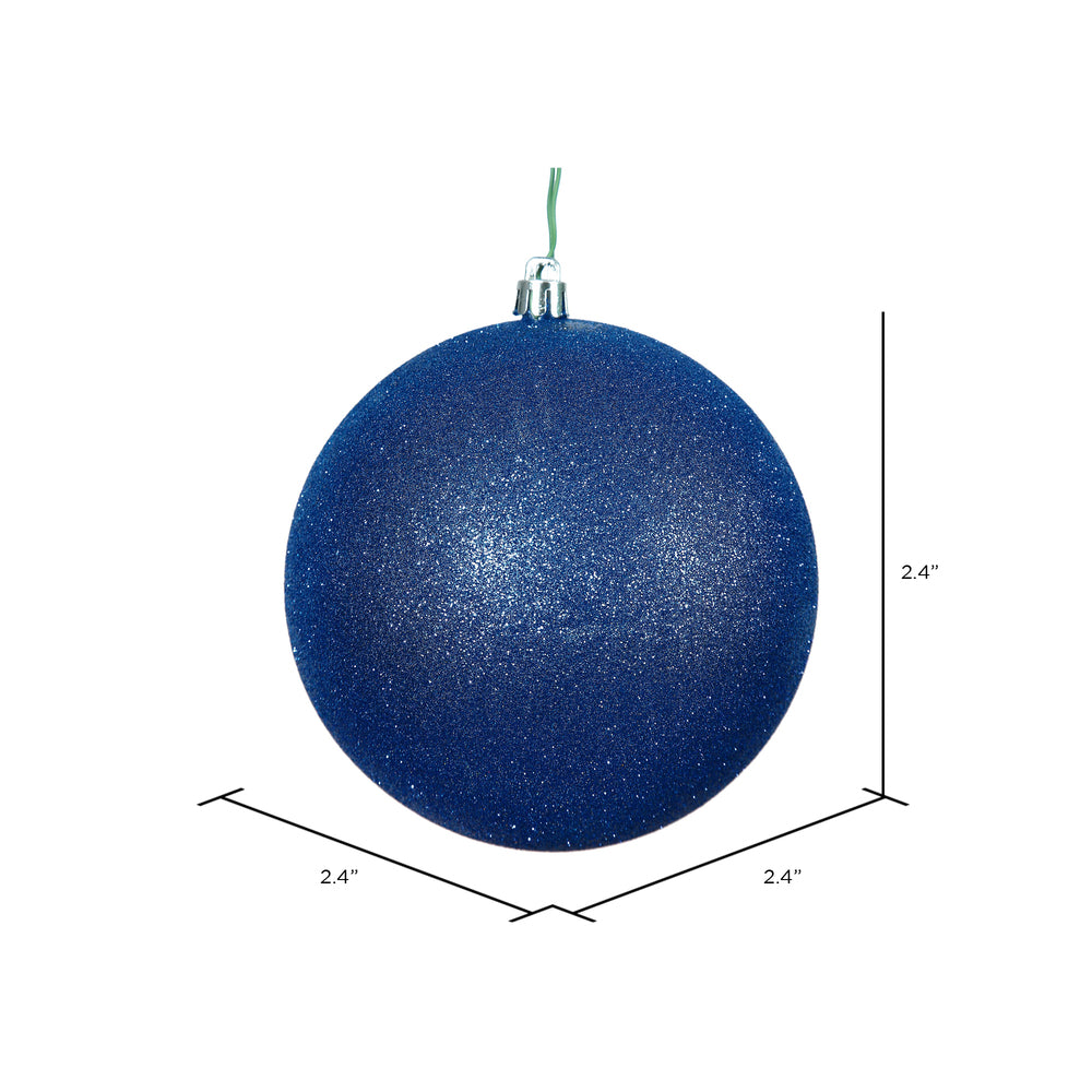 Vickerman 2.4" Cobalt Blue Glitter Ball Ornament 24 per Bag