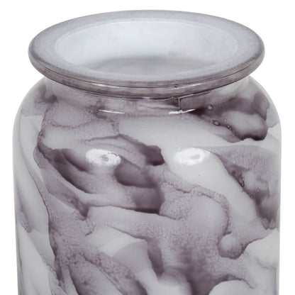 Vickerman 5.8" Marble Paint Round Glass Container