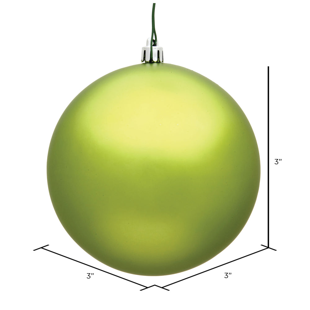 Vickerman 3" Lime Matte Ball Ornament 32 per Box