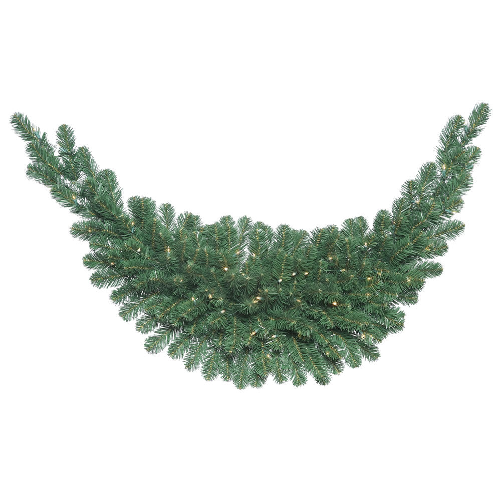 Vickerman 72" Oregon Fir Artificial Christmas Swag Clear Dura-lit Incandescent Mini Lights
