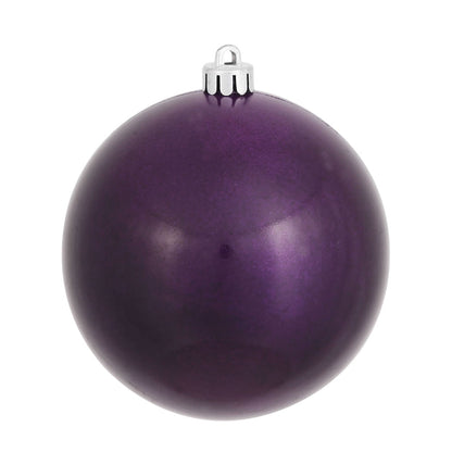 Vickerman 6" Plum Candy Ball Ornament 4 per Bag