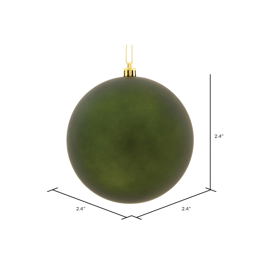 Vickerman 2.4" Moss Green Matte Ball Ornament 24 per Bag