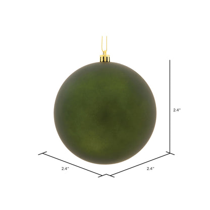 Vickerman 2.4" Moss Green Matte Ball Ornament 24 per Bag