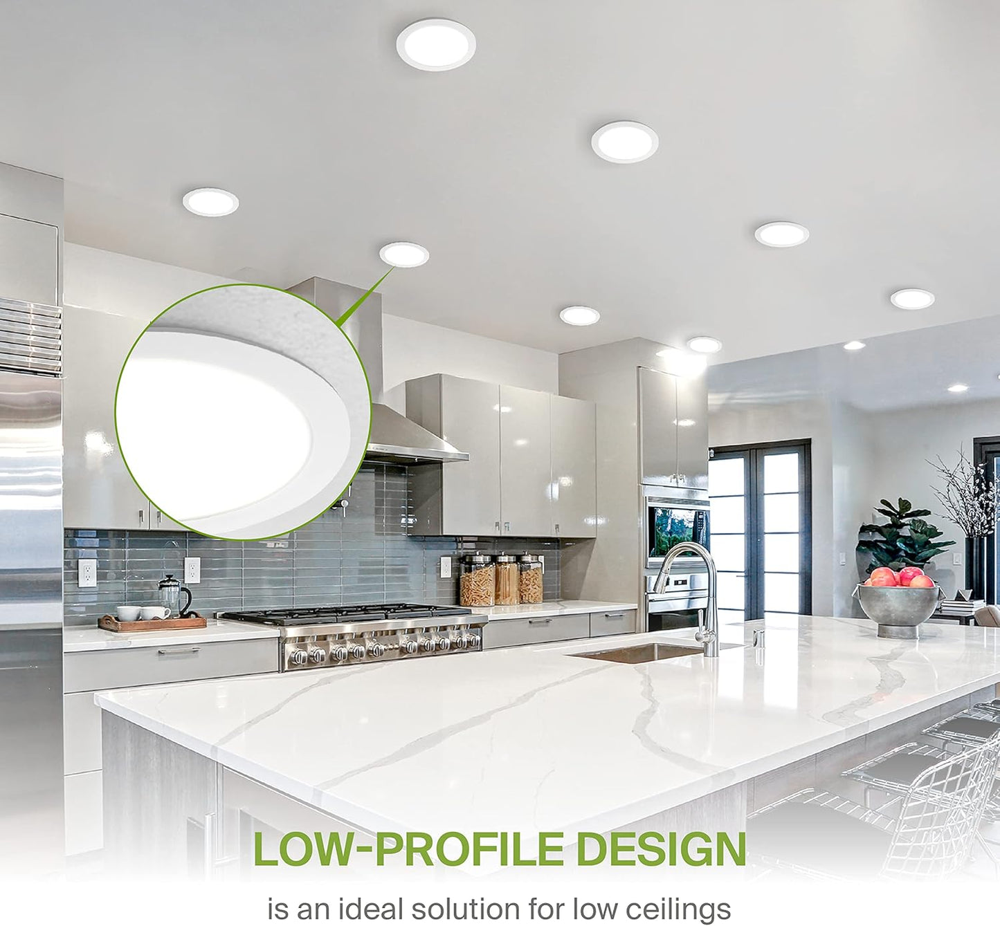 ASD Lighting LED Recessed Mini Panel Round 8inch 20W 120V Triac 2700/3000/3500/4000/5000K White UL Energy Star
