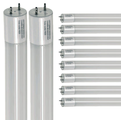 Damar- 4Ft T8 LED Tube Light Bulb Plug and Play Direct Replacement Emergency Ballast Compatible 17W 2200 Lumens 5000K Bright White G13 Bi-Pin Base 220? Beam Angle 120-277V Pack of 10- for Garage