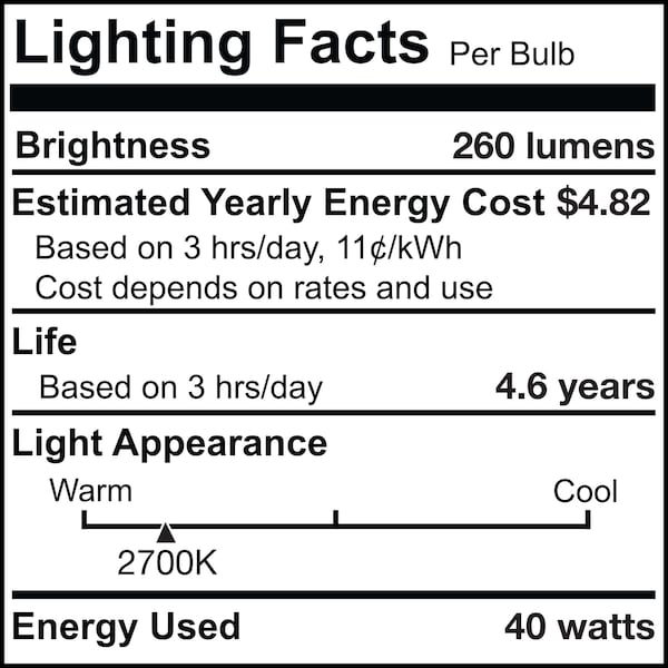 BULBRITE INCANDESCENT T10 MEDIUM SCREW (E26) 40W DIMMABLE LIGHT BULB 2700K/WARM WHITE 25PK (704040)