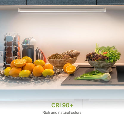 ASD Lighting LED Under Cabinet Swivel 40" 20W 120V Dimmable CCT Selectable 2700/3000/4000K Hardwired or Plug-in, Linkable, Hi/Low Switch, White UL