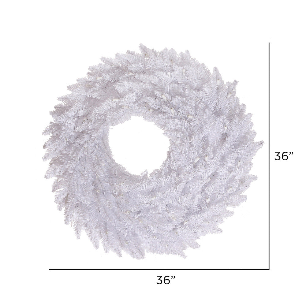 Vickerman 36" White Fir Artificial Christmas Wreath Unlit