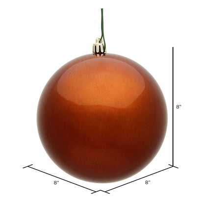 Vickerman 8" Copper Candy Ball Ornament