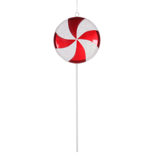 Vickerman 17" Red-White Candy Lollipop Christmas Ornament