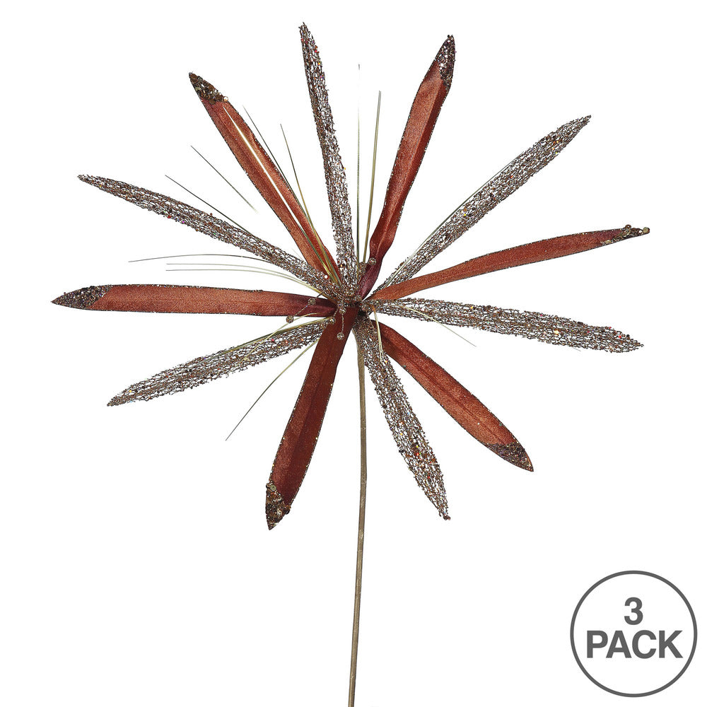 Vickerman 24" Chocolate Velvet Papyrus 3 per bag.