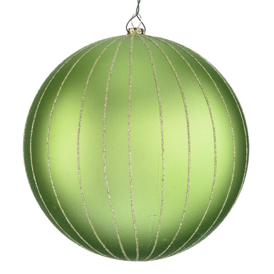 Vickerman 6" Celadon Matte Glitter Ball Christmas Ornament 2 pieces per bag