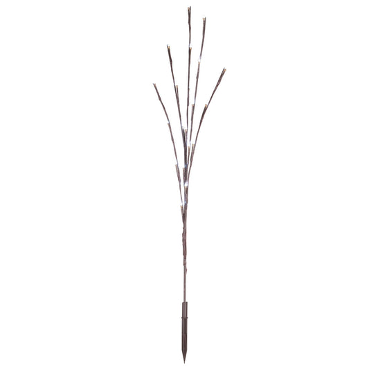 Vickerman 60 Cool White Wide Angle LED Twig Light Set on Brown Wire Pack of 3