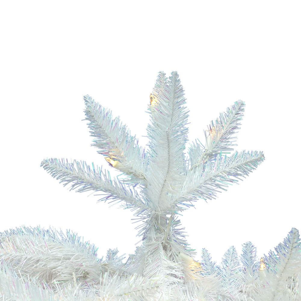 Vickerman 30" Sparkle White Spruce Pencil Artificial Christmas Tree Multi-Colored LED Lights