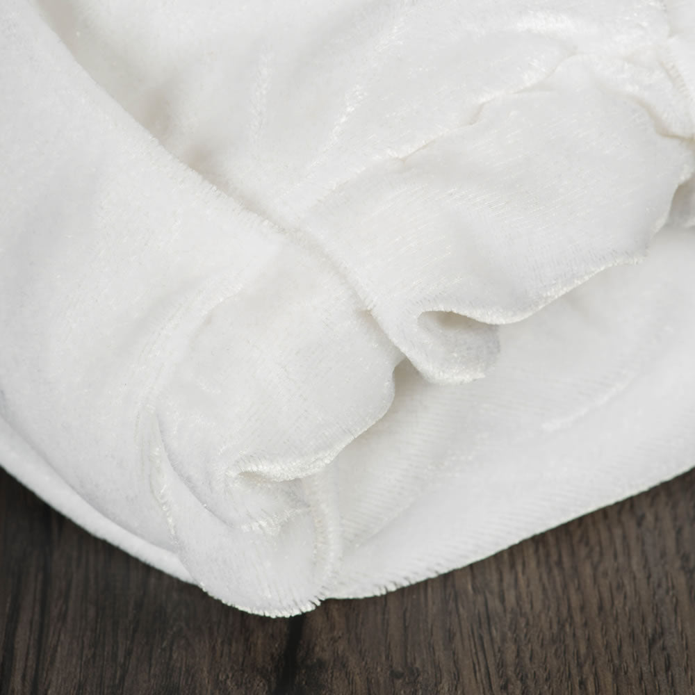 Vickerman 84" Plush White Velvet Christmas Tree Skirt