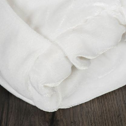 Vickerman 84" Plush White Velvet Christmas Tree Skirt