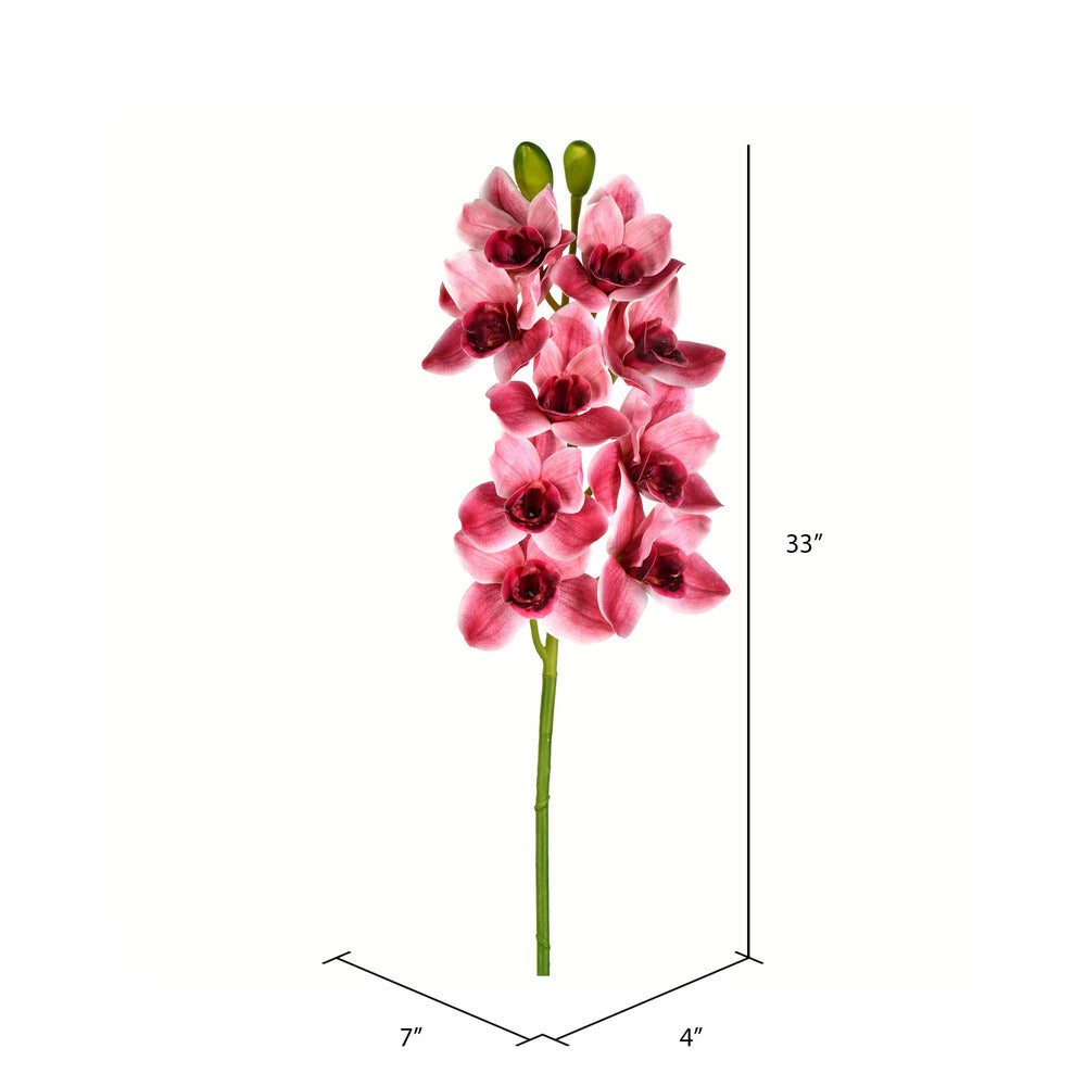 Vickerman 33" Artificial Pink Cymbidium Stem