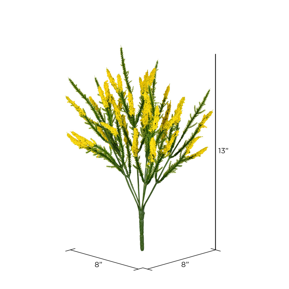 Vickerman 13" Artificial Yellow Blazing Star Bush Pack of 3.