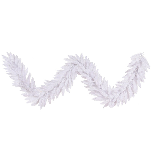 Vickerman 9' White Fir Artificial Christmas Garland Unlit