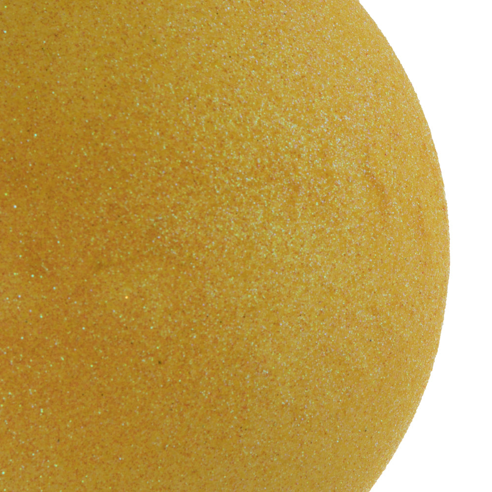 Vickerman 6" Yellow Glitter Ball Ornament 4 per Bag