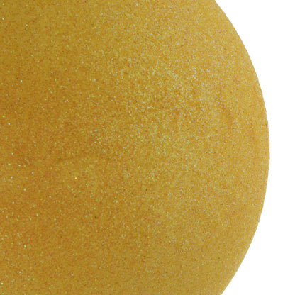Vickerman 6" Yellow Glitter Ball Ornament 4 per Bag