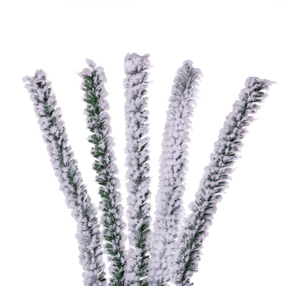Vickerman 9' x 14" Flocked Pistol Pine Unlit Pine Garland.