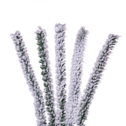 Vickerman 9' x 14" Flocked Pistol Pine Unlit Pine Garland.