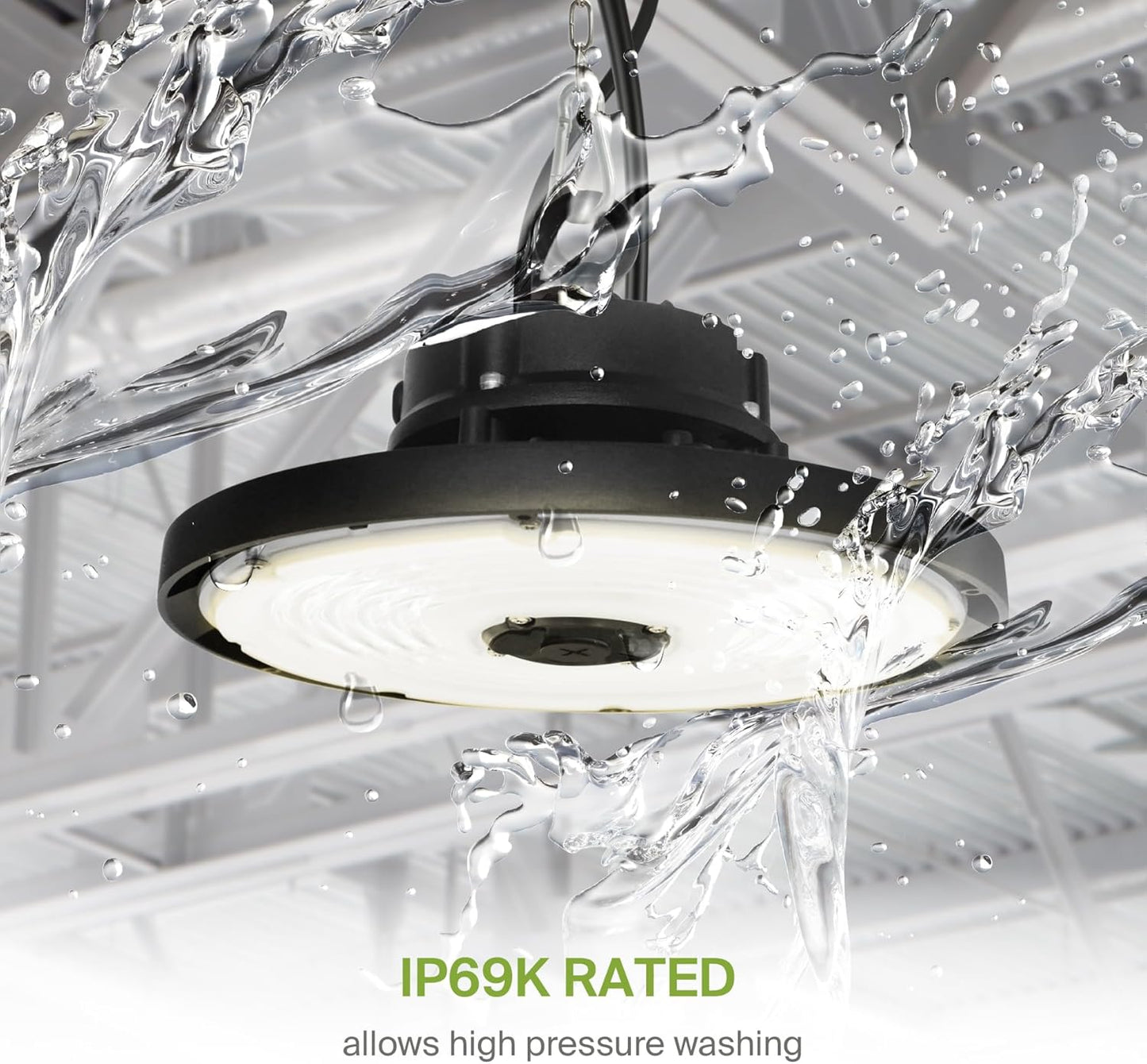 ASD Lighting Q-base LED UFO High Bay 150W CCT Selectable 3000/4000/5000K Dimmable Black UL DLC Premium