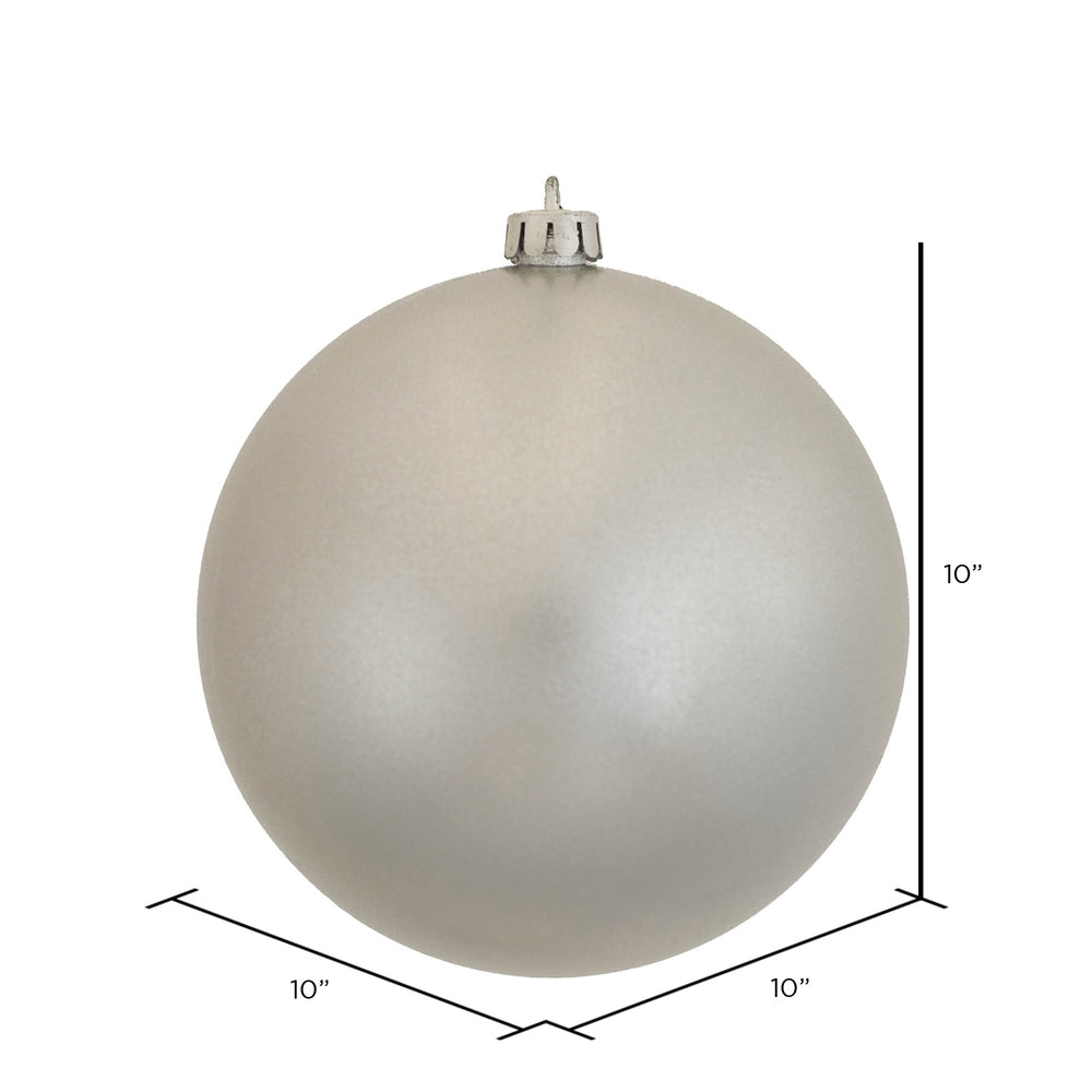 Vickerman 10" Silver Candy Ball Ornament