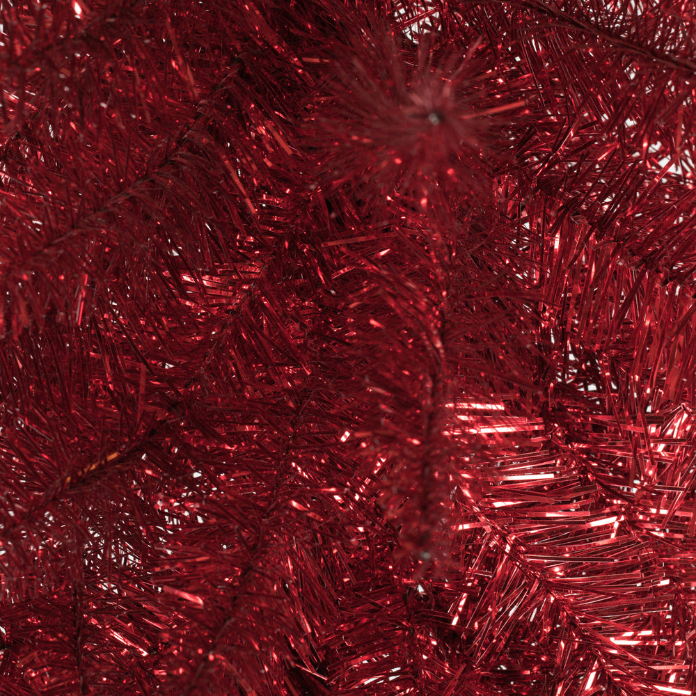 Vickerman 36" Tinsel Red Fir Artificial Christmas Teardrop Unlit