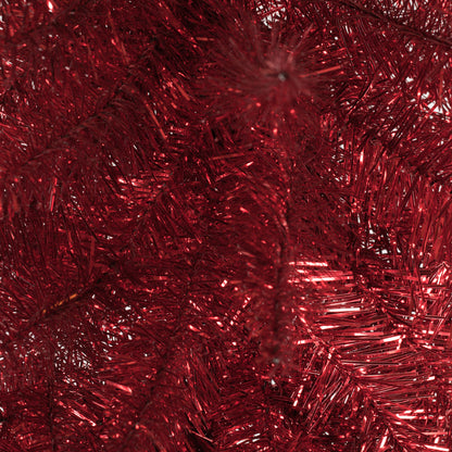 Vickerman 36" Tinsel Red Fir Artificial Christmas Teardrop Unlit