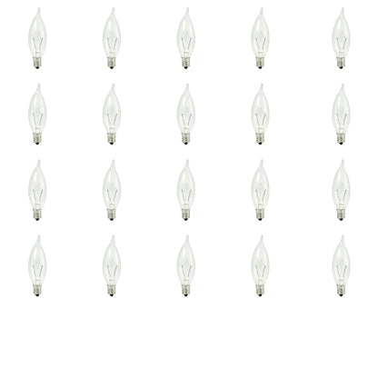 BULBRITE KRYPTON CA8 CANDELABRA SCREW (E12) 15W DIMMABLE LIGHT BULB 2700K/WARM WHITE 20PK (460315)