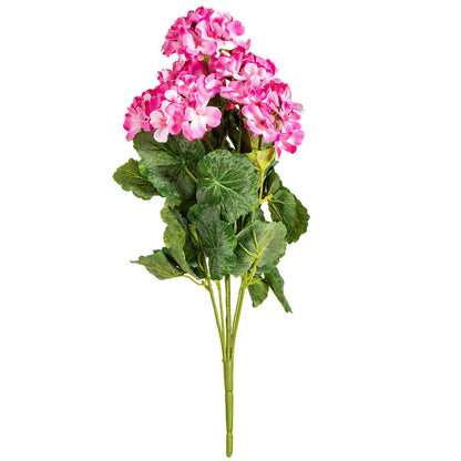 Vickerman 19.5" Artificial Light Pink Geranium Bush.