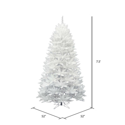 Vickerman 7.5' Sparkle White Spruce Artificial Christmas Tree Unlit