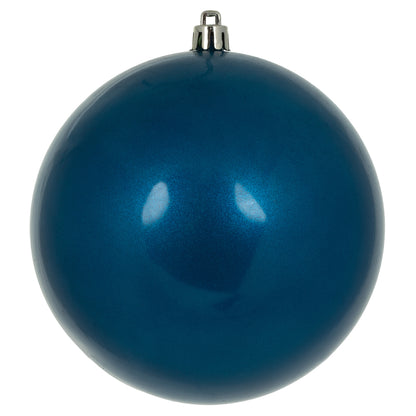 Vickerman 4.75" Blue Candy Ball Ornament 4 per Bag