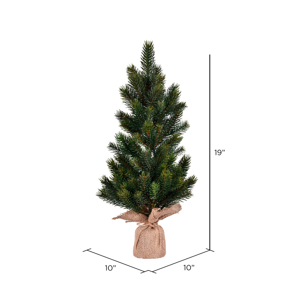Vickerman 19" Balsam Fir Sapling Artificial Christmas Tree with 102 tips  Unlit