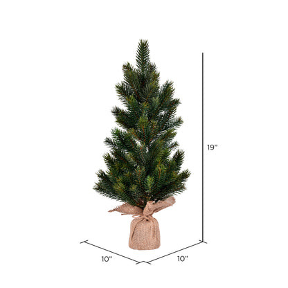 Vickerman 19" Balsam Fir Sapling Artificial Christmas Tree with 102 tips  Unlit